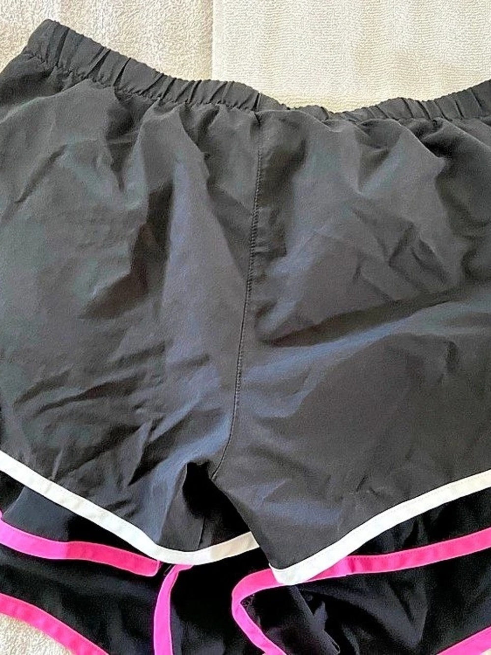 adidas Pacer 3-Stripes Woven Shorts Athletic Shorts Black & Pink Medium - Picture 6 of 8